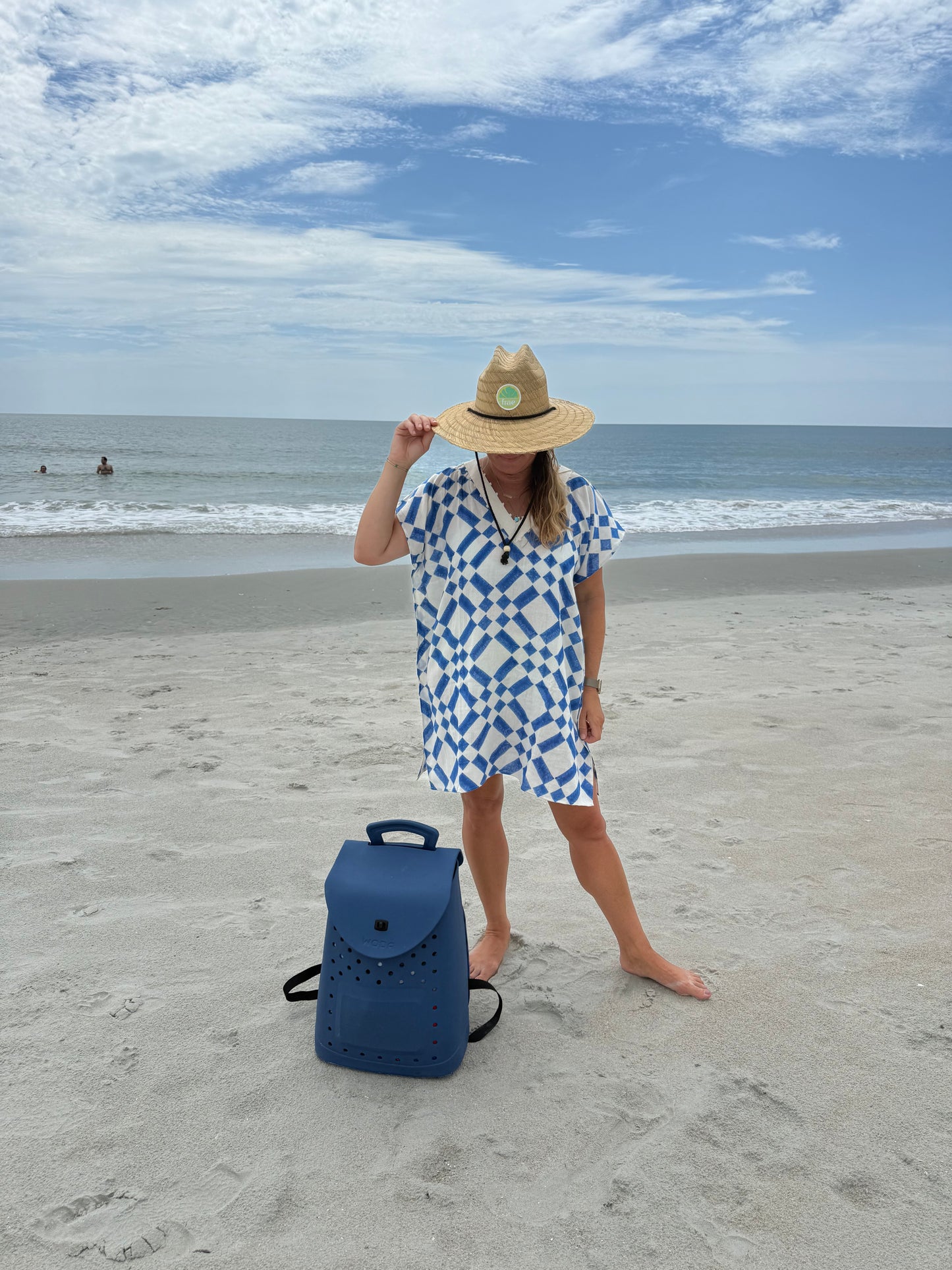 The Janie short in block print