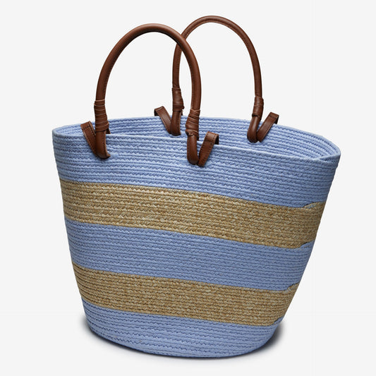 Laguna Fabric Basket Bag in Periwinkle by Wyeth